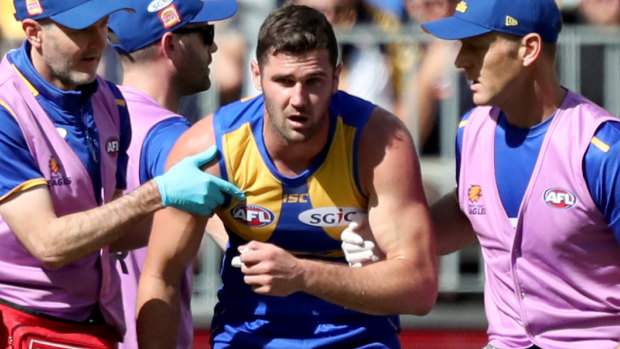 Eagles forward Jack Darling left the field injured the last time the teams met, in round 22.
