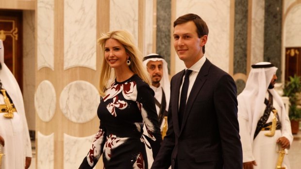 Ivanka Trump and husband Jared Kushner, both White House advisers, at the Royal Court Palace in Riyadh, Saudi Arabia during US President Donald Trump's visit.
