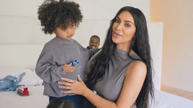Kim Kardashian juggles motherhood with minding Kanye West. 