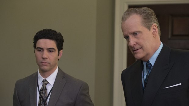 Tahar Rahim and Jeff Daniels in The Looming Tower.