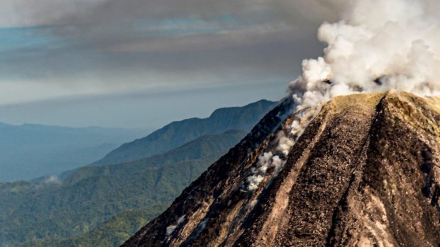 Bagana, an active volcano.