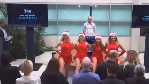 ‘Like the ’80s’: Seven’s ‘sexy Santa’ dancers leave staff scratching their heads