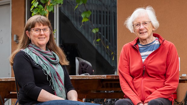 Ruth Giles and her mother, Chris Paterson, now live in the same apartment building after Ruth decided to work with like-minded people to build her own. 