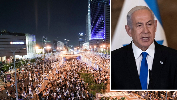 Netanyahu recovers in hospital as thousands protest his controversial reforms