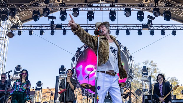 Tim Rogers performing at the Birdsville Big Bash in 2024.