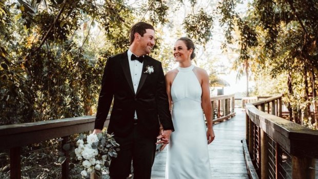 Ash Barty marries long-time partner Garry Kissick
