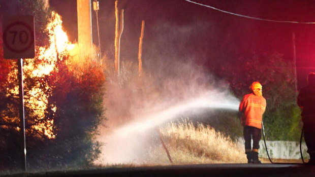 Firies have spent the night attending to 100 power pole fires across the state.
