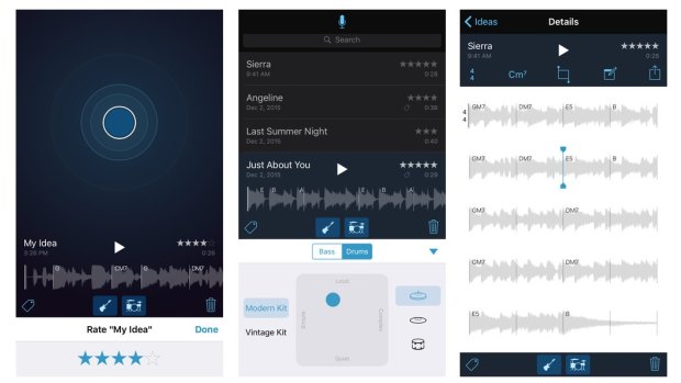 The new Music Notes app lets you record song ideas at the press of a button, and add accompaniment that plays along.