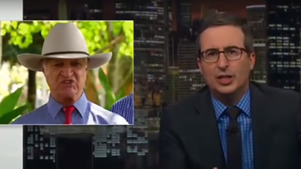John Oliver takes aim at 'racist' Bob Katter over Anning speech support