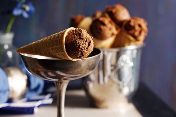 Chocolate mousse ice-cream.