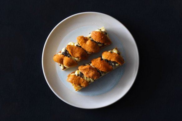 Fun finger food: Sea urchin and orange jam sandwich at Smoke.