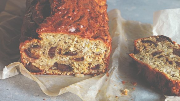 A scrumptious coconut banana bread perfect to snack on throughout the day.
