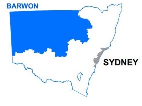The seat of Barwon covers almost half of NSW. 