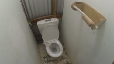 A photo of a toilet on Manus Island, taken by Nicole Judge