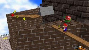 Mario entered the third dimension in <i>Super Mario 64</i>.