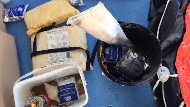 Some of the items recovered by police believed to be from  'Returner' - shortly after its disappearance