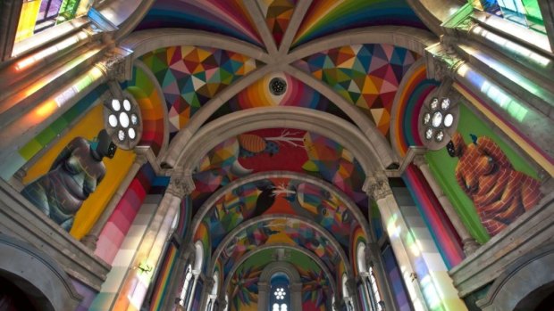 Okuda San Miguel is noted for bringing art to unusual spaces.