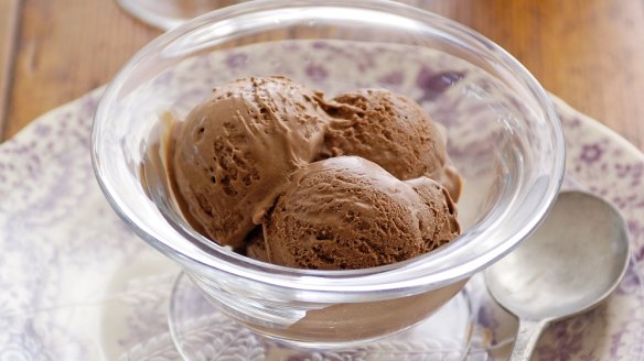 Chocolate mint ice cream. A recipe from the Good Food collection. 