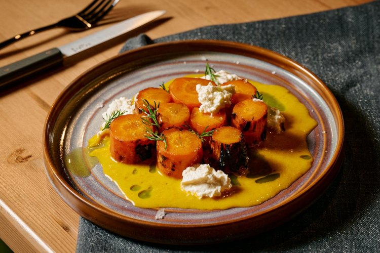 Flint new restaurant on Smith Street - smoked carrot with house labneh
Credit Pete Dillon (photographer on contact no restrictions)
For Good Food, Oct 14, 2022