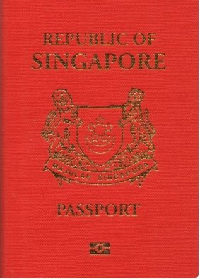 Singapore's passport book.
