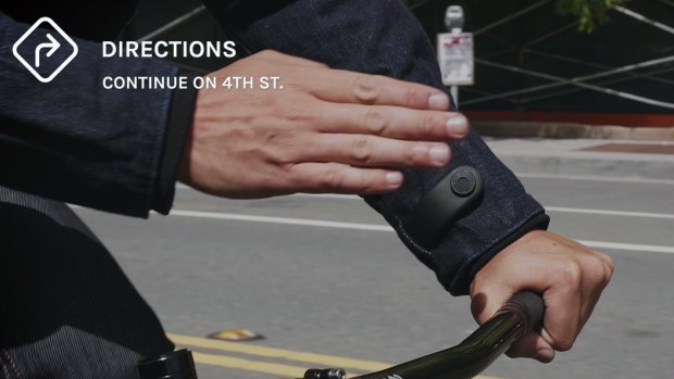 The smart Commuter jacket, which was introduced over the weekend at SXSW in Austin, is aimed at those who bike to work.