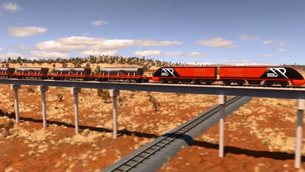 An artist's impression of the proposed sky rail. 
