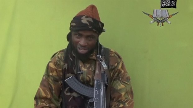 Abubakar Shekau speaks at an unknown location in this still image taken from an undated video released by Nigerian Islamist rebel group Boko Haram. 
