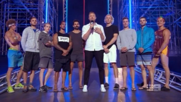 The final sendoff sees Johann Ofner pictured fourth from the left, despite Channel Nine saying it would not show him out of respect for the family.
