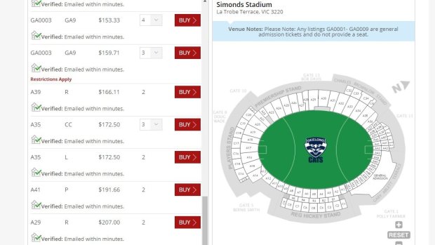 Those wanting to buy multiple reserved seat tickets have to buy via the Ticketmaster Resale site.