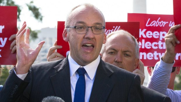 NSW Labor leader Luke Foley campaigned unsuccessfully against the sale of Vales Point Power Station on the Central Coast.