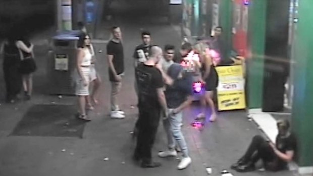 Police released footage of the one-punch attack in Civic in the aftermath of Canberra's New Year's Eve celebrations. 