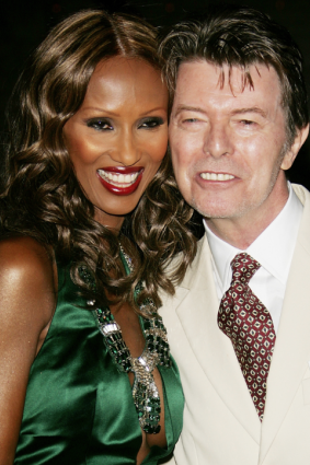 Iman and husband David Bowie arrive for the Vanity Fair 2007 Tribeca Film Festival party.