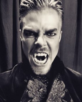 Tooth hurts: Derek Hough in costume. 