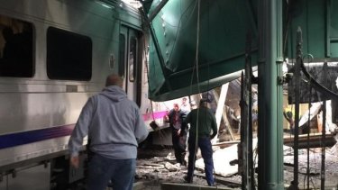 The Hoboken crash caused a partial collapse of the station roof. 