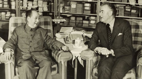 Gough Whitlam meets Chinese leader Chairman Mao Zedong in Beijing in 1973.