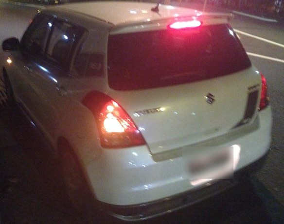 One of the cars that picks up passengers.