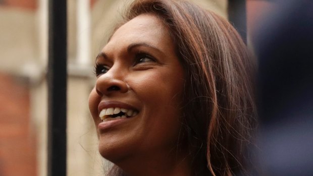 Gina Miller, a founder of investment management group SCM Private, waits before going into the High Court for the start of her landmark lawsuit.
