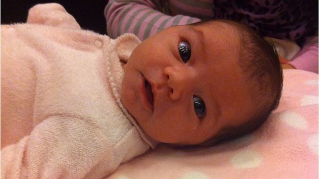 An asylum seeker baby born in Australia, held in a detention centre at Broadmeadows and scheduled to be sent to Nauru.