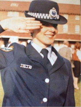 Detective Chief Inspector Caroline O'Hare when she started as a 19-year-old junior trainee police officer in 1981.
