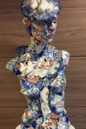 There is $6 million in artworks on Ovation of the Seas. Sculpture is 'White Birds Alighting' by British artists Jenni Dutton.