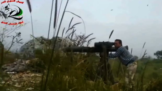 Footage supplied by the Free Syrian Army's Fursan al-Haq Brigade shows US-supplied TOW anti-tank missiles striking Syrian government tanks in the country's north near the Turkish border. 