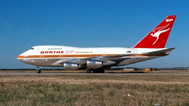 Qantas Boeing 747, circa 1980s.