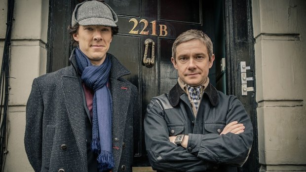 Christmas cracker: Benedict Cumberbatch and Martin Freeman in <i>Sherlock</i>. 