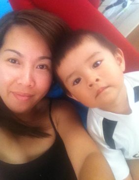Lisa Le and her two-year-old son William.