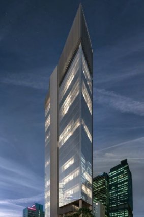 A design image for the proposed development at the Grosvenor Hotel, Brisbane. 