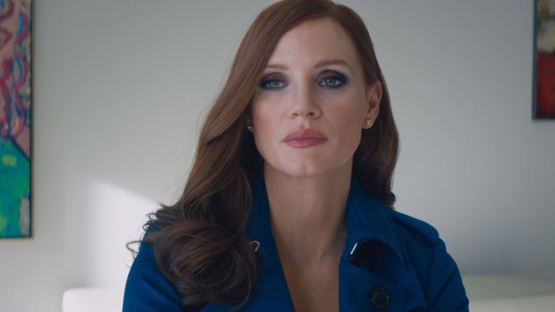 Jessica Chastain in Molly's Game.