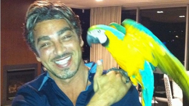 John Ibrahim's macaw named Meg.