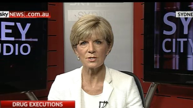 Foreign Minister Julie Bishop appeared on Sky News minus one important accessory. 