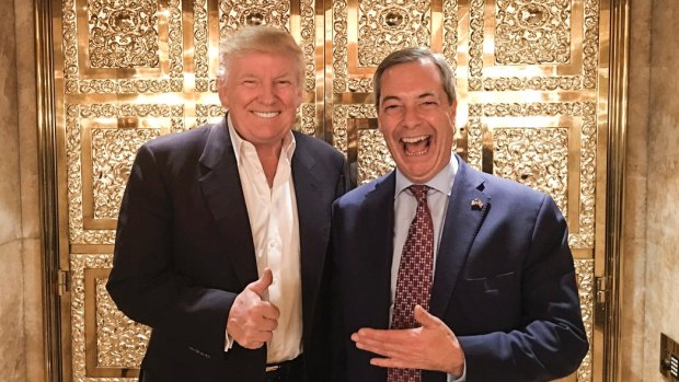 Former UKIP leader Nigel Farage visited Donald Trump in New York after the 2016 election.