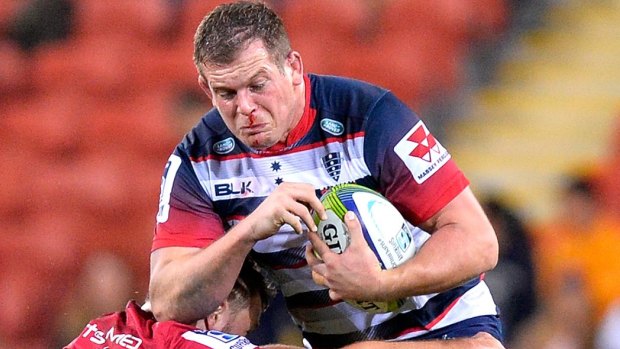 Down injured: Toby Smith of the Melbourne Rebels.